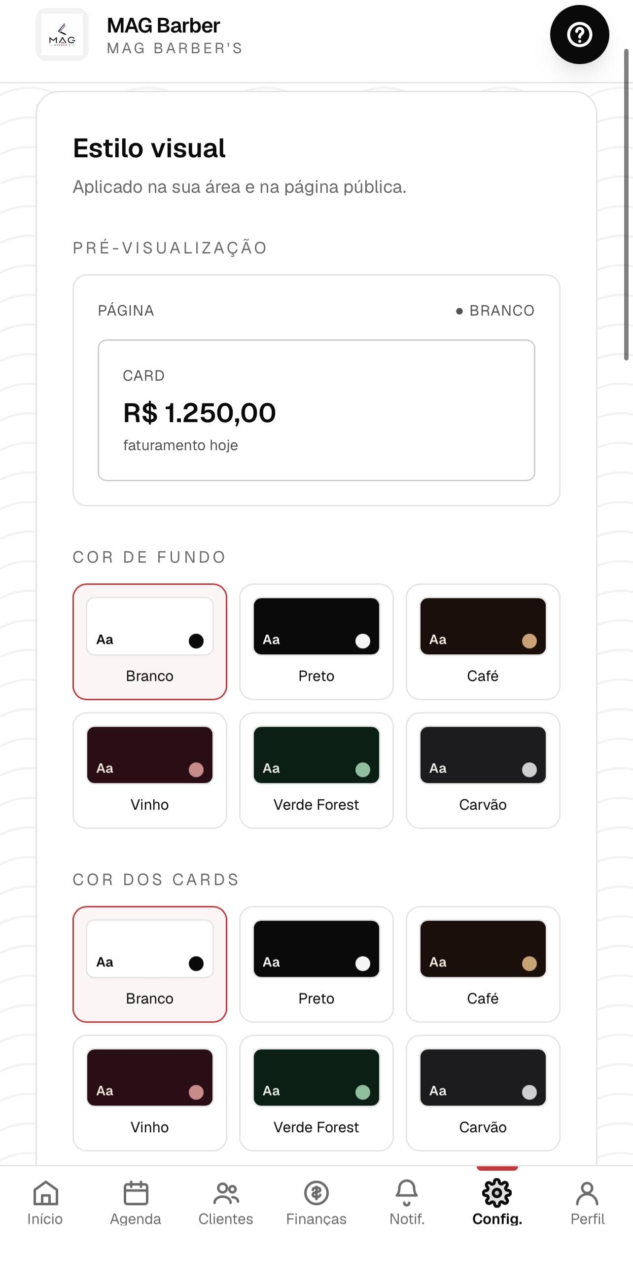 Personalização