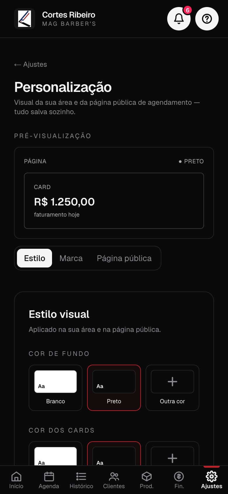 Personalização
